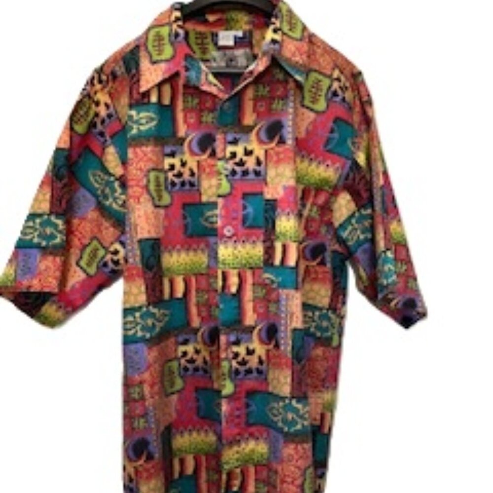 Territory Ahead Camp/Hawaiian Shirt L EXC